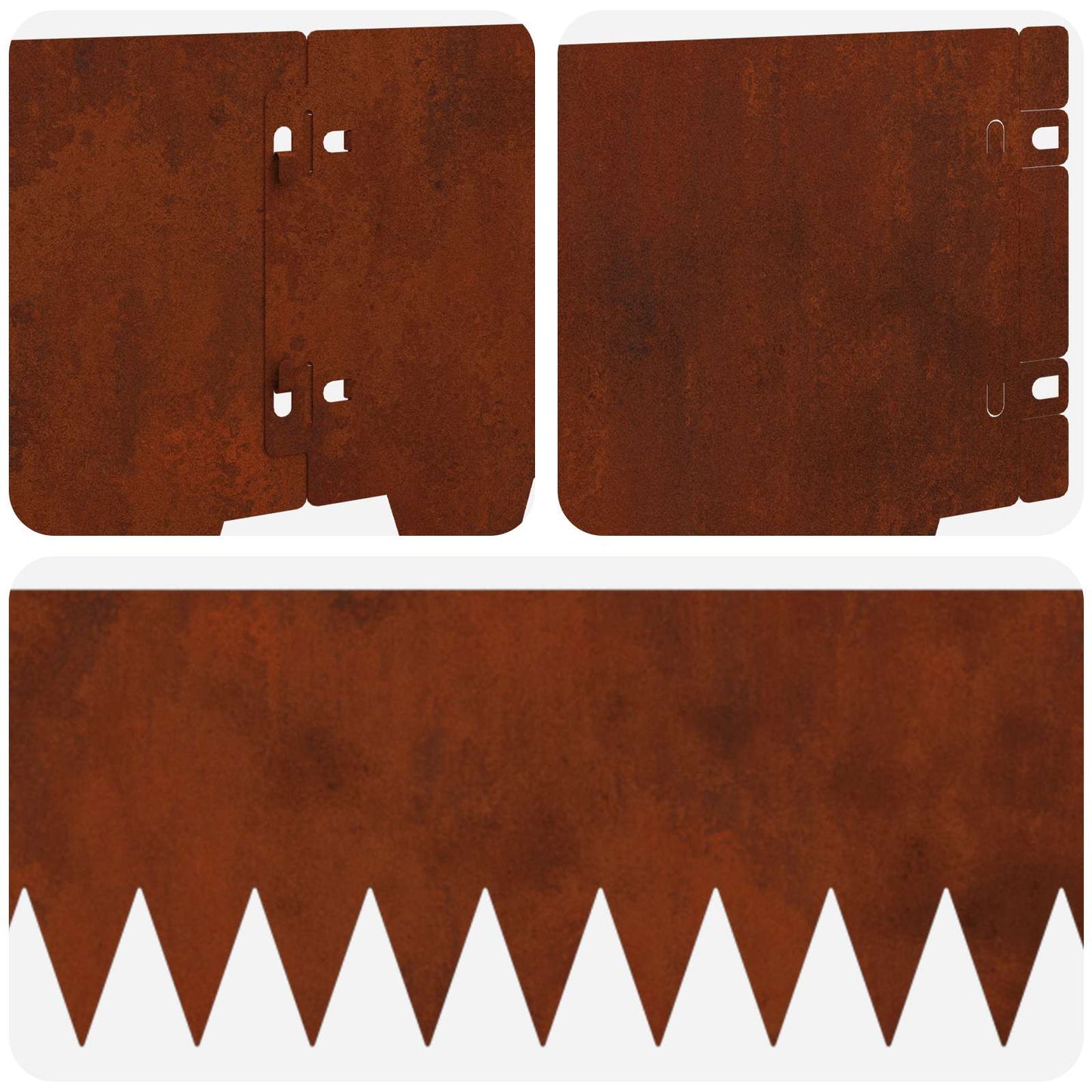 Plænekant 20 pcs 103 x 20 cm metal Rusten