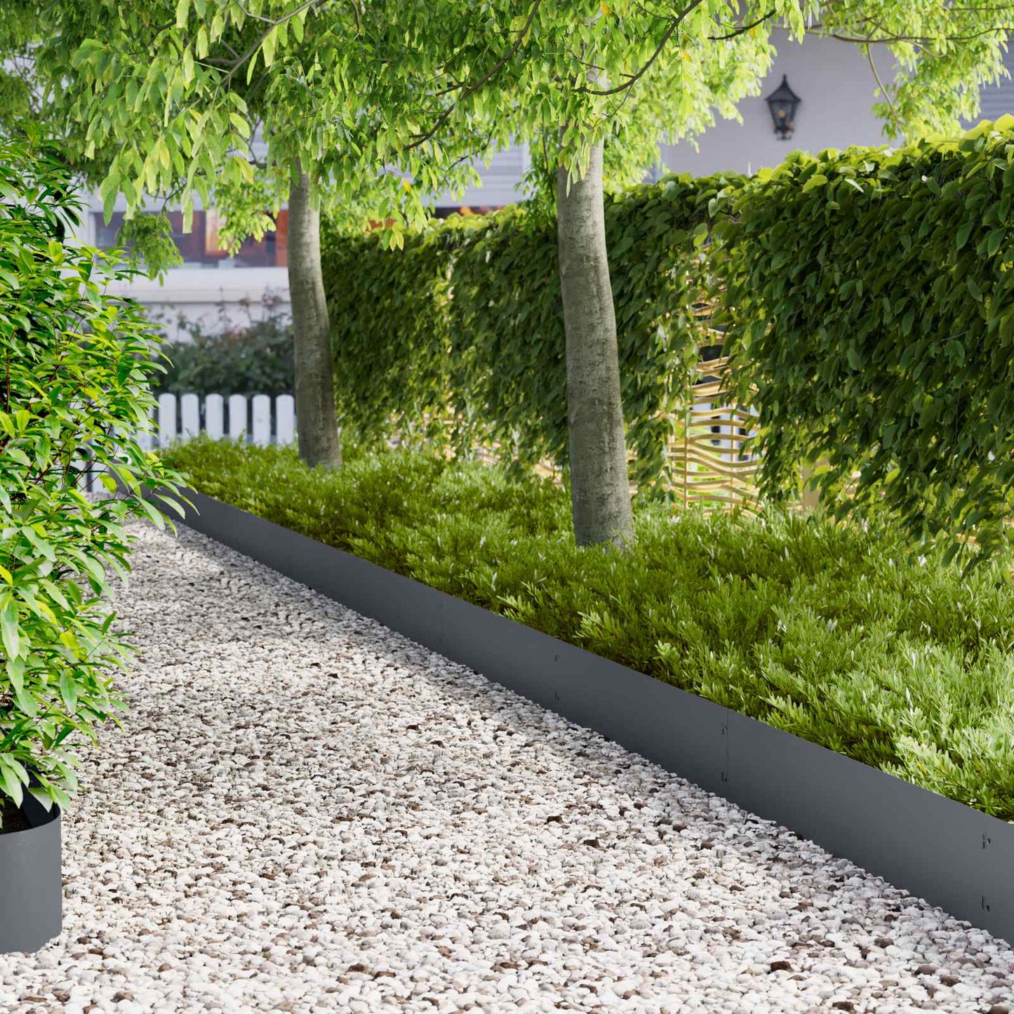 Plænekant 10 pcs 103 x 25 cm metal Antracit