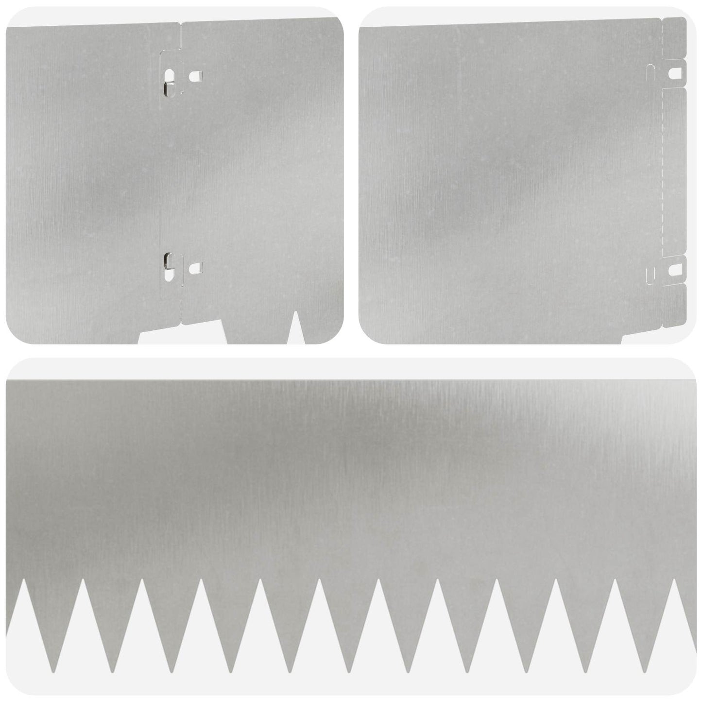 Plænekant 30 pcs 103 x 25 cm metal Sølv
