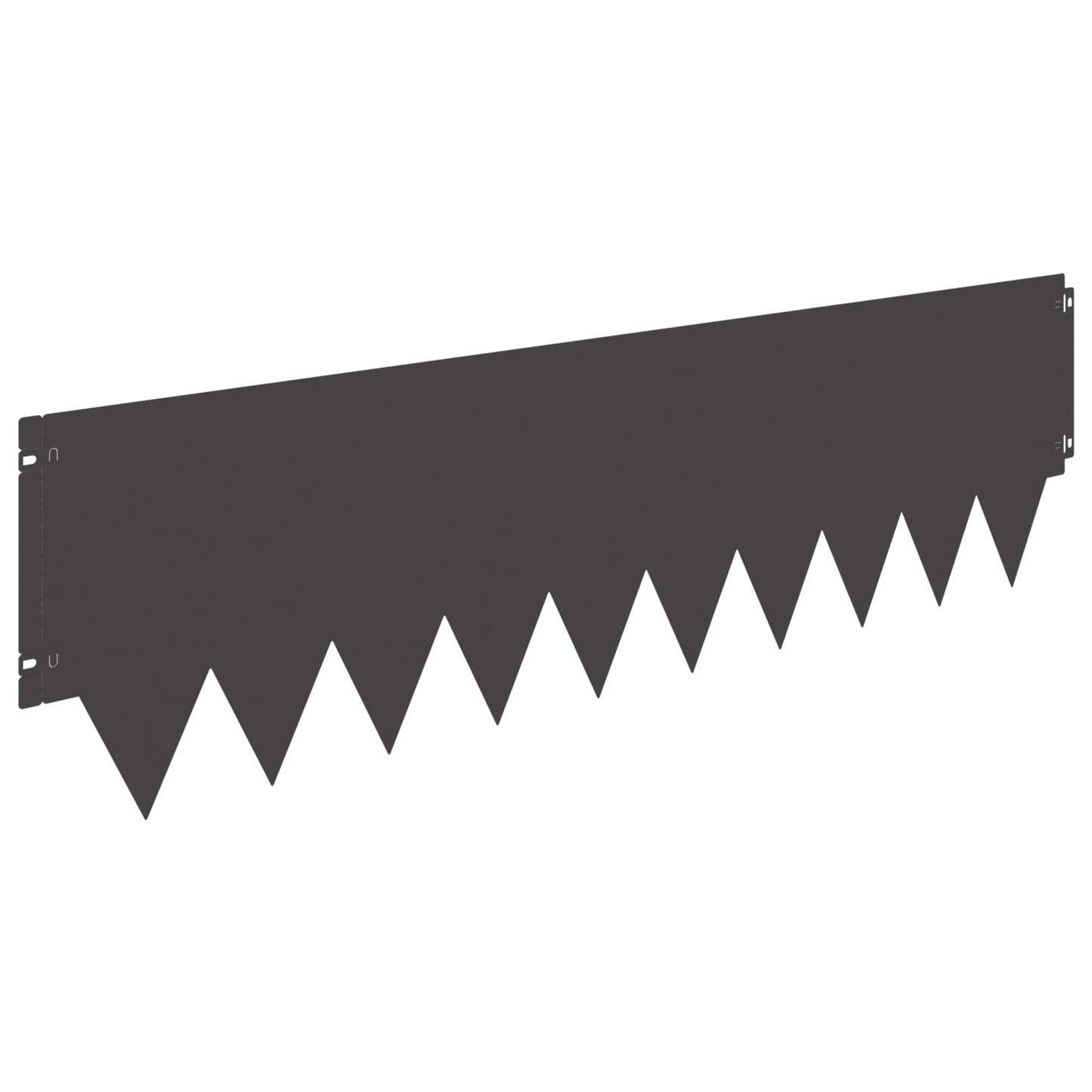 Plænekant 10 pcs 103 x 30 cm metal Sort