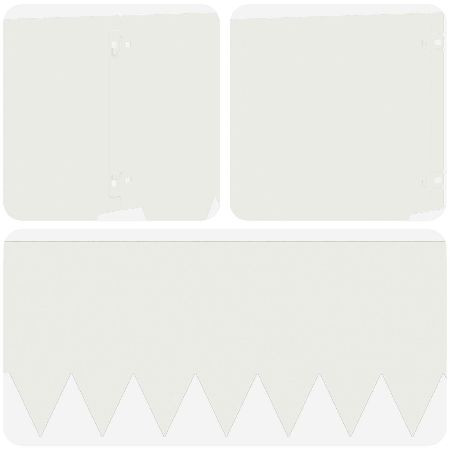 Plænekant 10 pcs 103 x 30 cm metal Hvid
