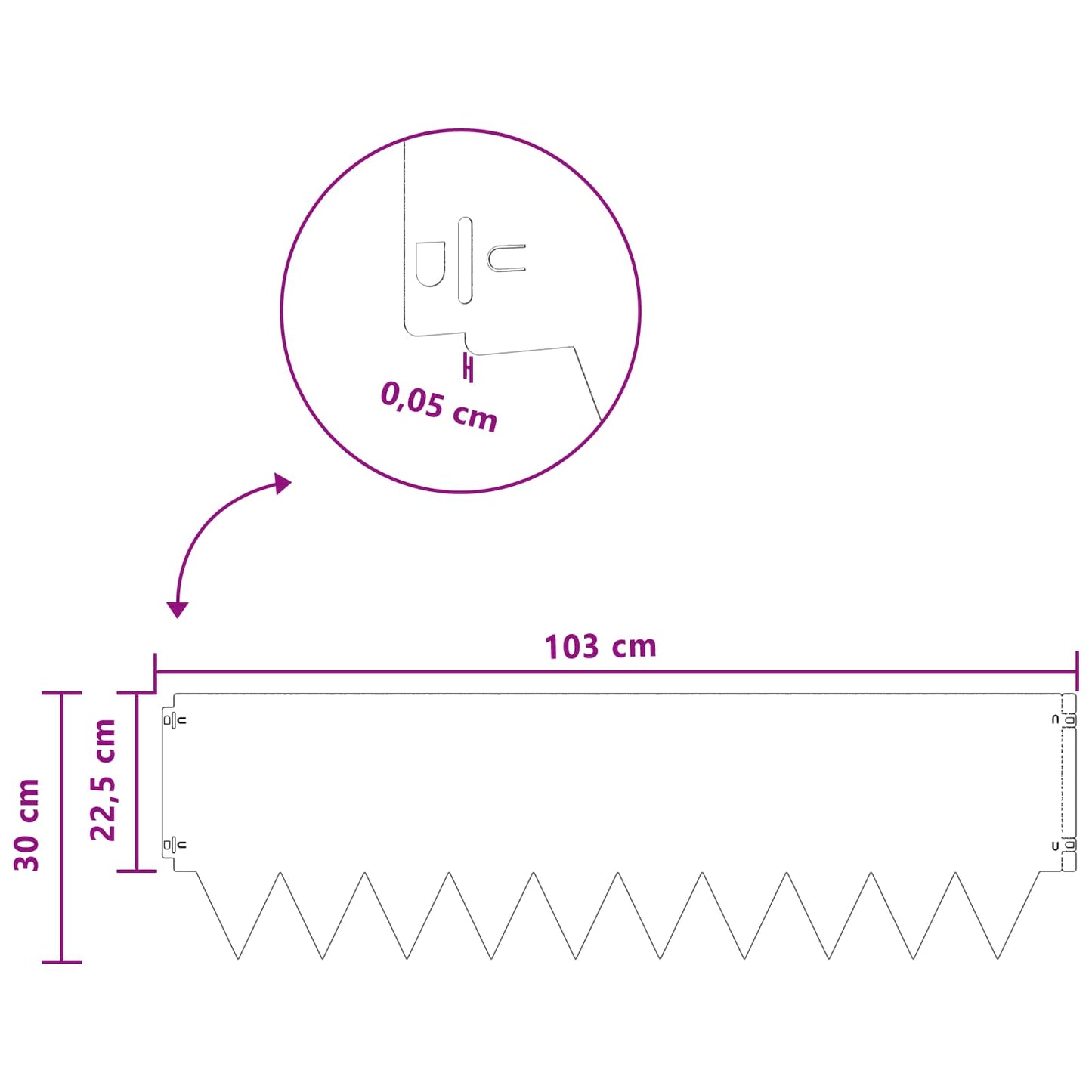 Plænekant 10 pcs metal