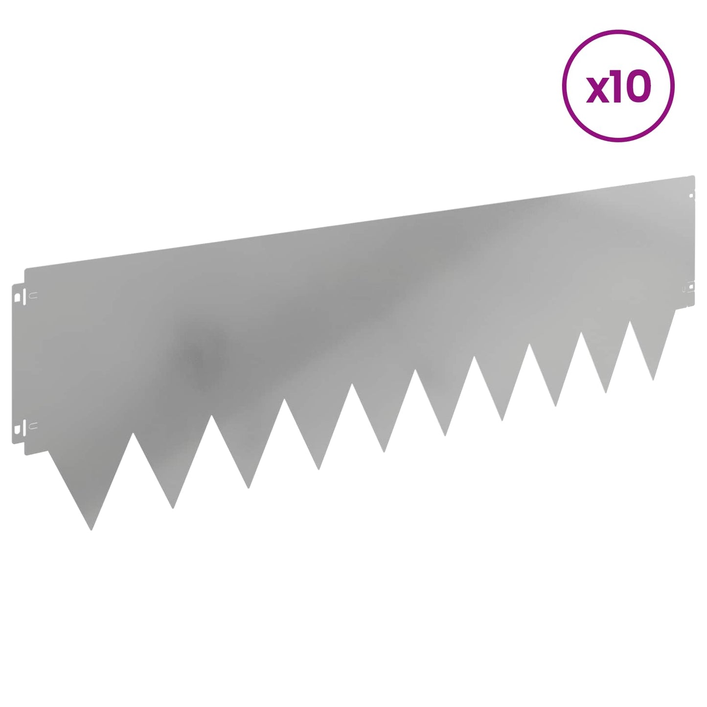 Plænekant 10 pcs 103 x 30 cm metal Sølv