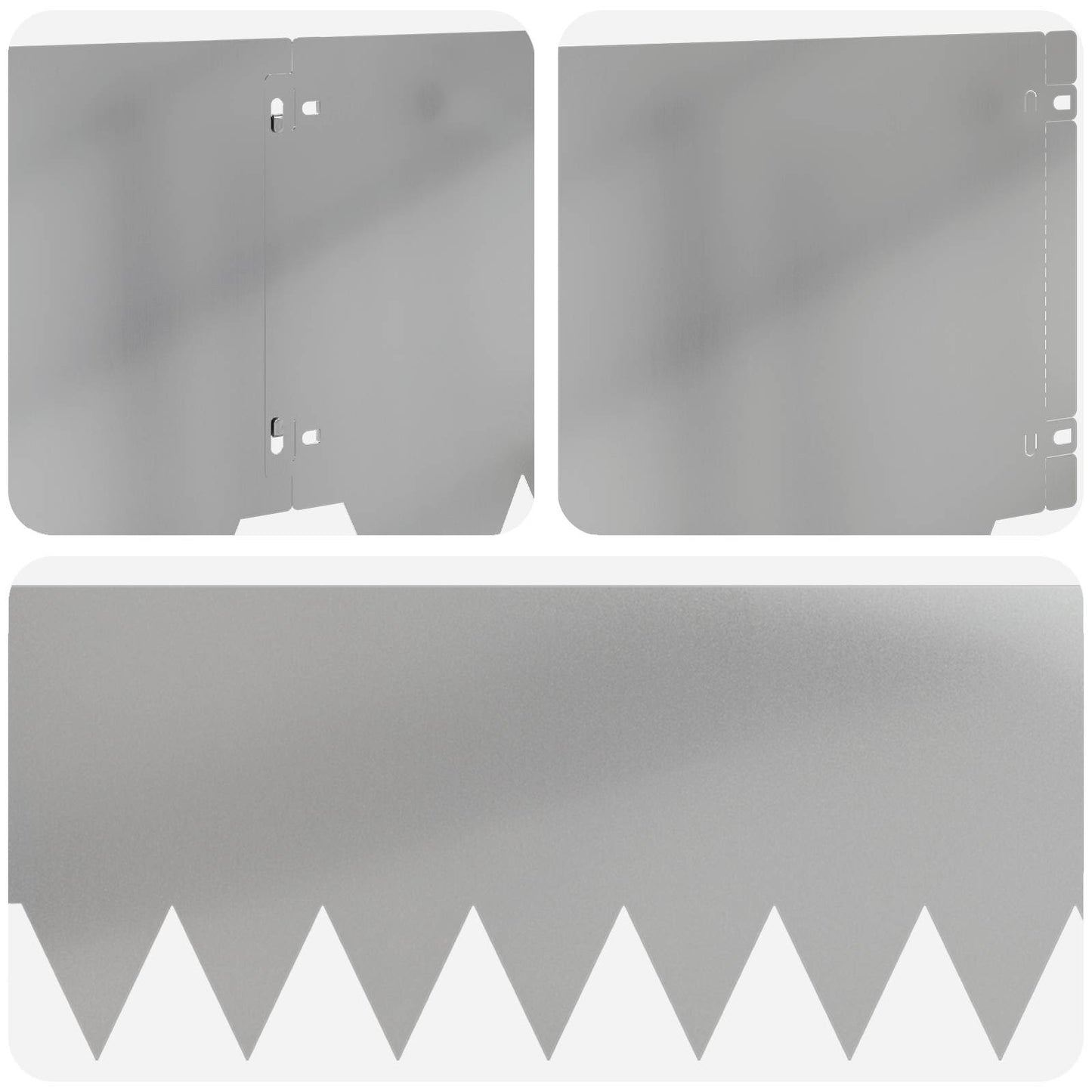 Plænekant 20 pcs 103 x 30 cm metal Sølv