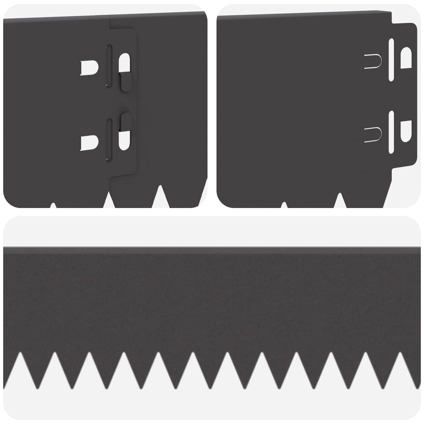 Plænekant 10 pcs 103 x 10 cm Stål Sort