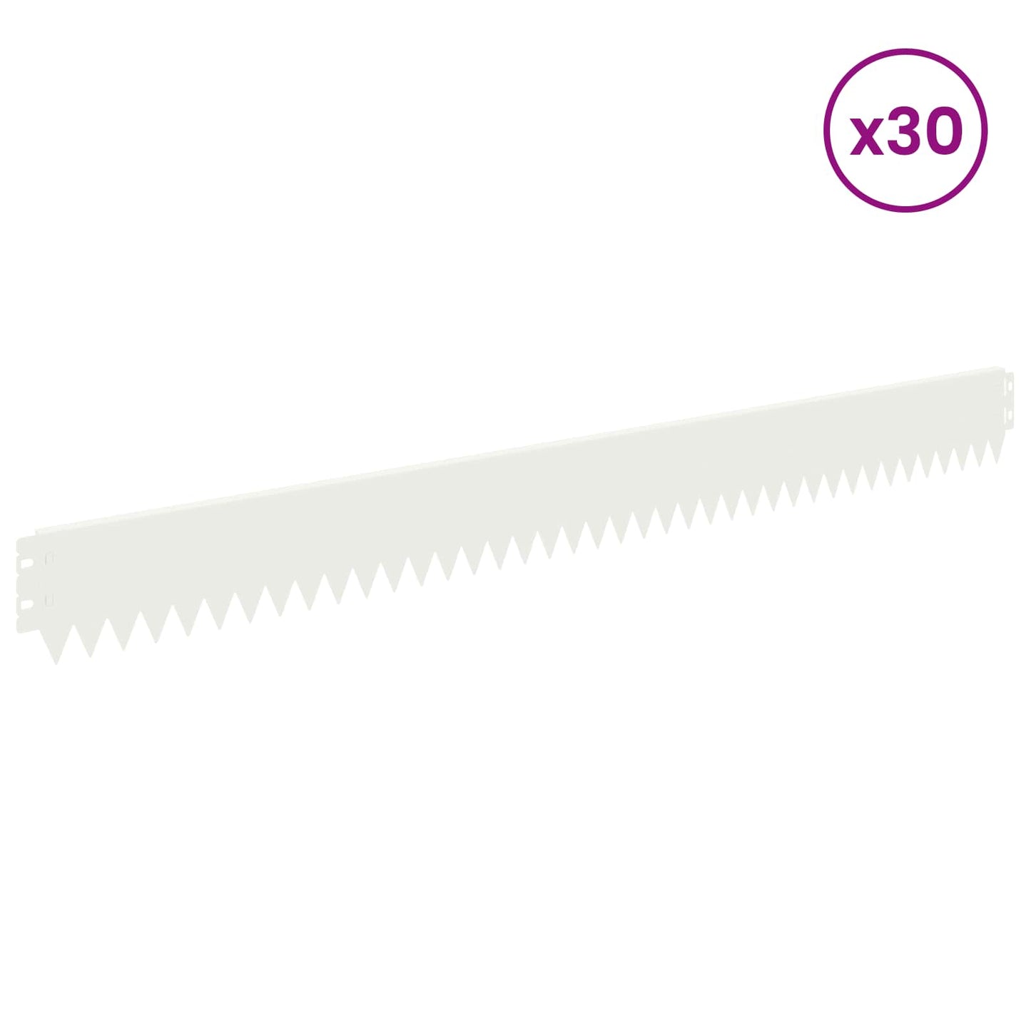 Plænekant 30 pcs 103 x 10 cm Stål Hvid