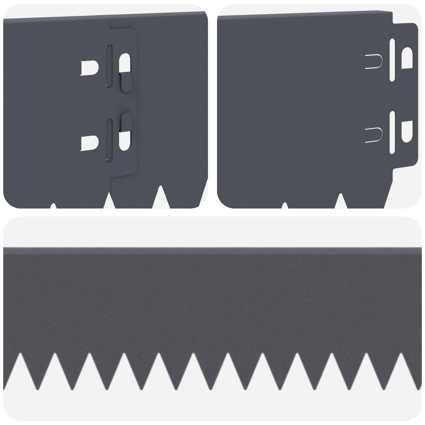 Plænekant 10 pcs 103 x 10 cm Stål Antracit