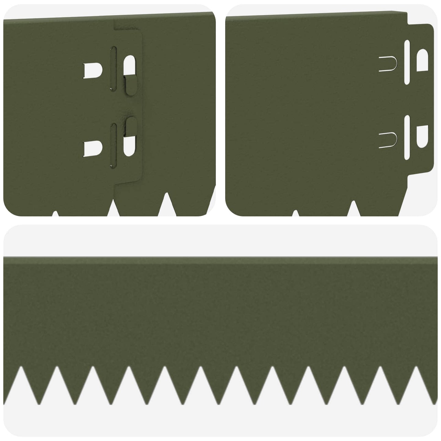 Plænekant 50 pcs 103 x 10 cm Stål Olivengrøn