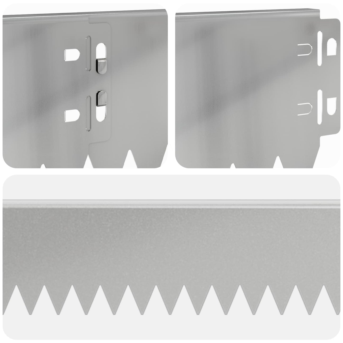 Plænekant 10 pcs 103 x 10 cm Stål Sølv