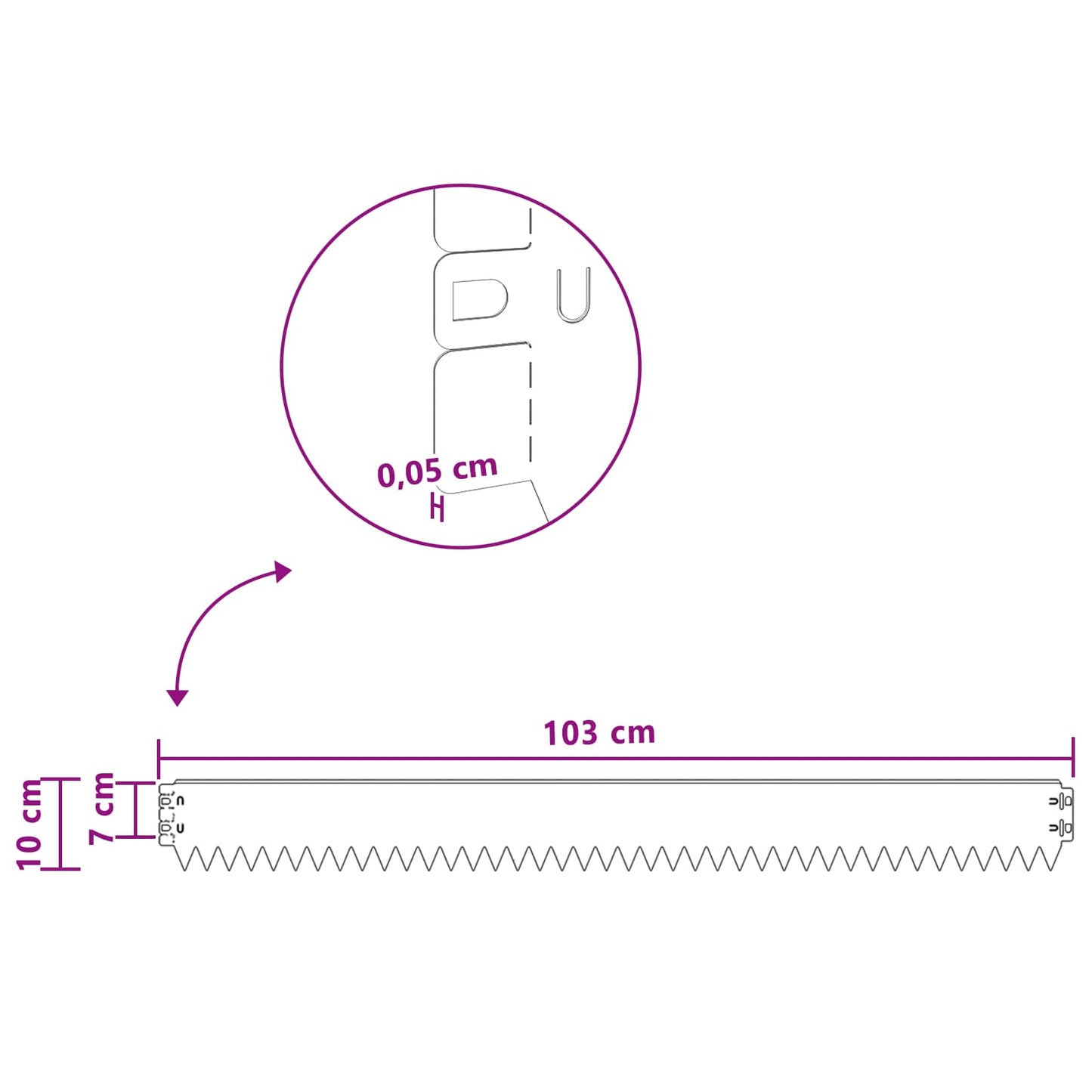 Plænekant 20 pcs 103 x 10 cm Stål Rusten