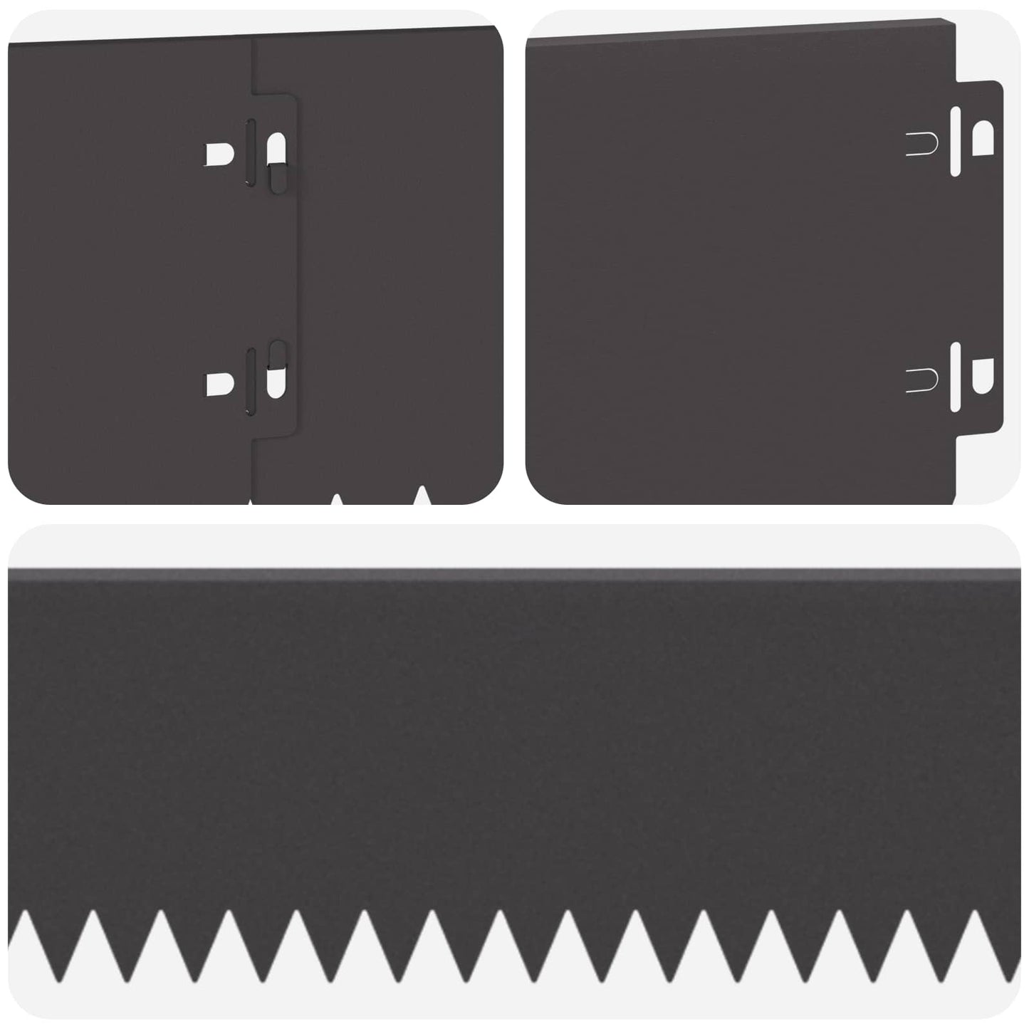 Plænekant 20 pcs 103 x 15 cm Stål Sort