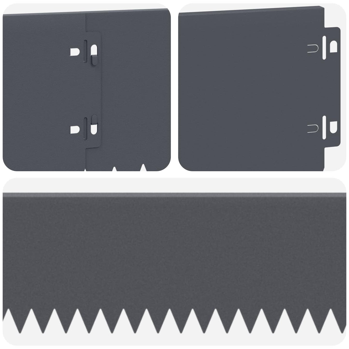 Plænekant 20 pcs 103 x 15 cm Stål Antracit