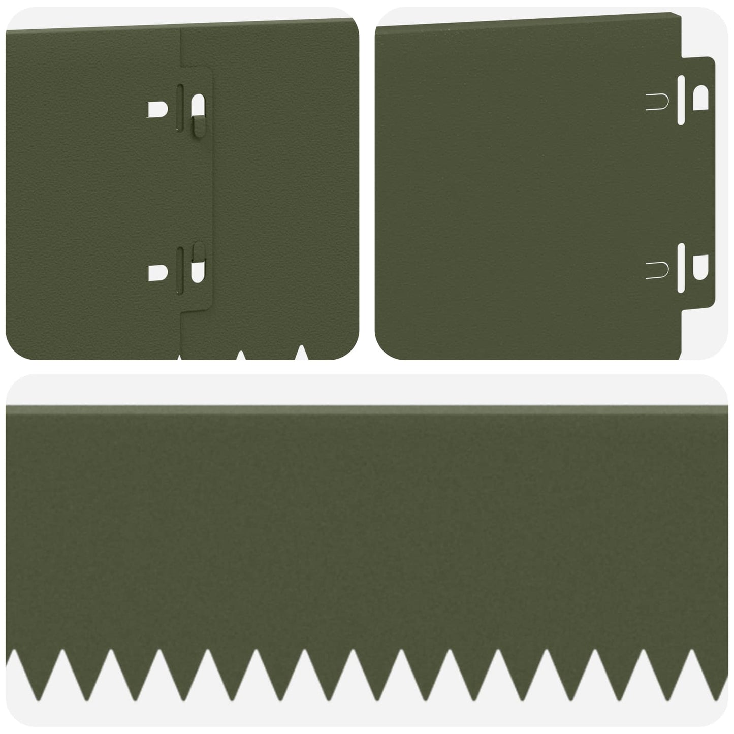 Plænekant 10 pcs 103 x 15 cm Stål Olivengrøn