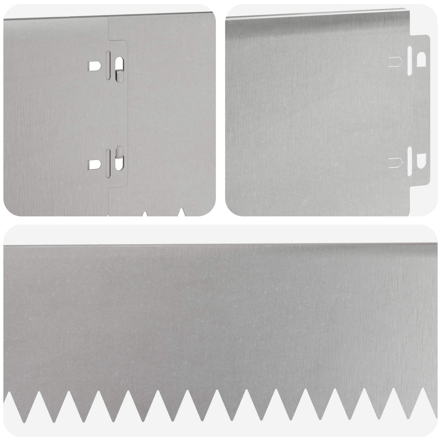 Plænekant 10 pcs 103 x 15 cm Stål Sølv
