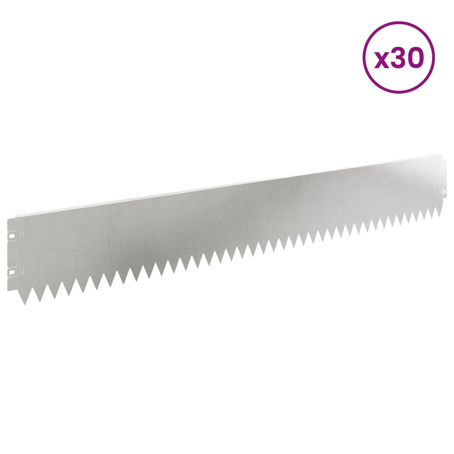 Plænekant 30 pcs 103 x 15 cm Stål Sølv