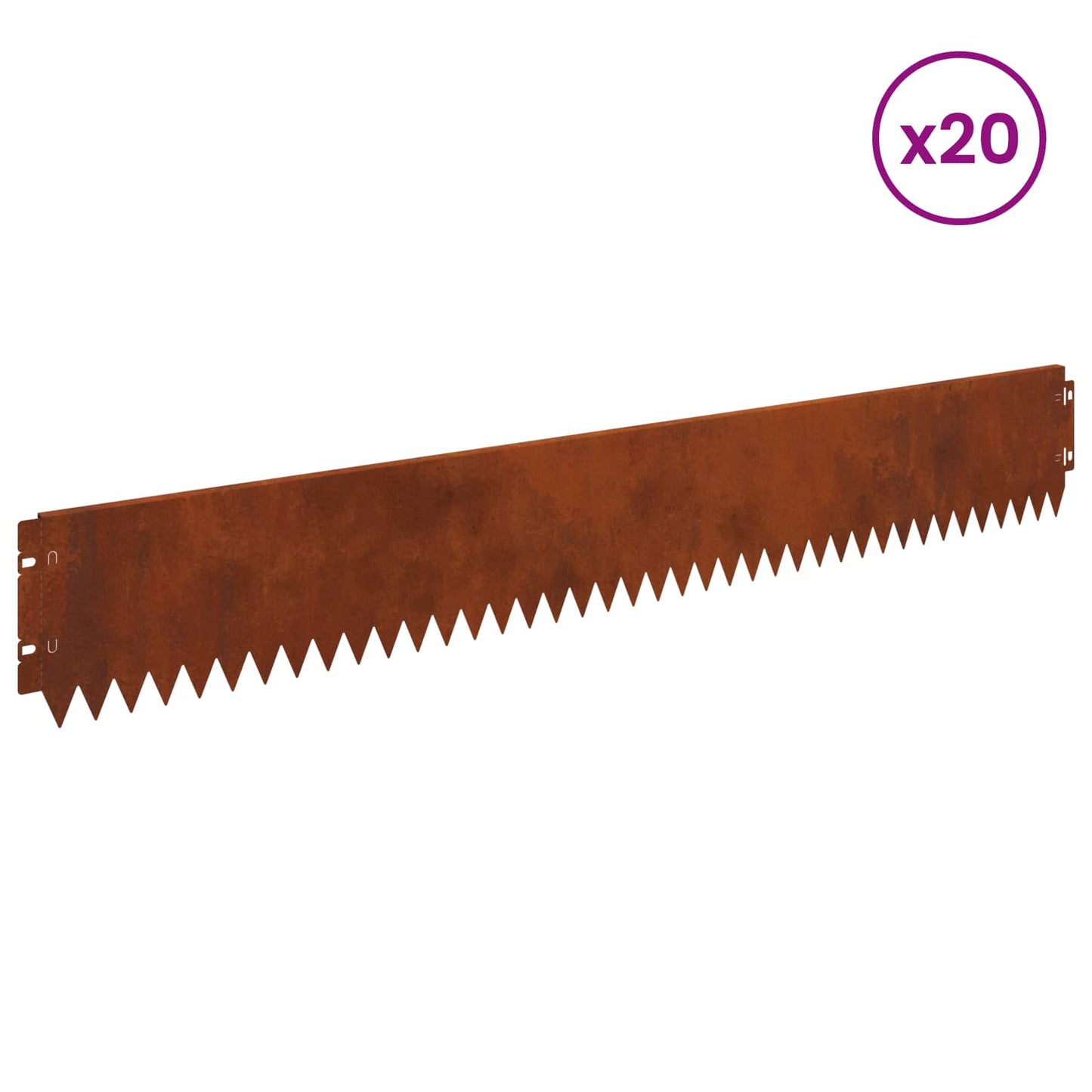 Plænekant 20 pcs 103 x 15 cm Stål Rusten