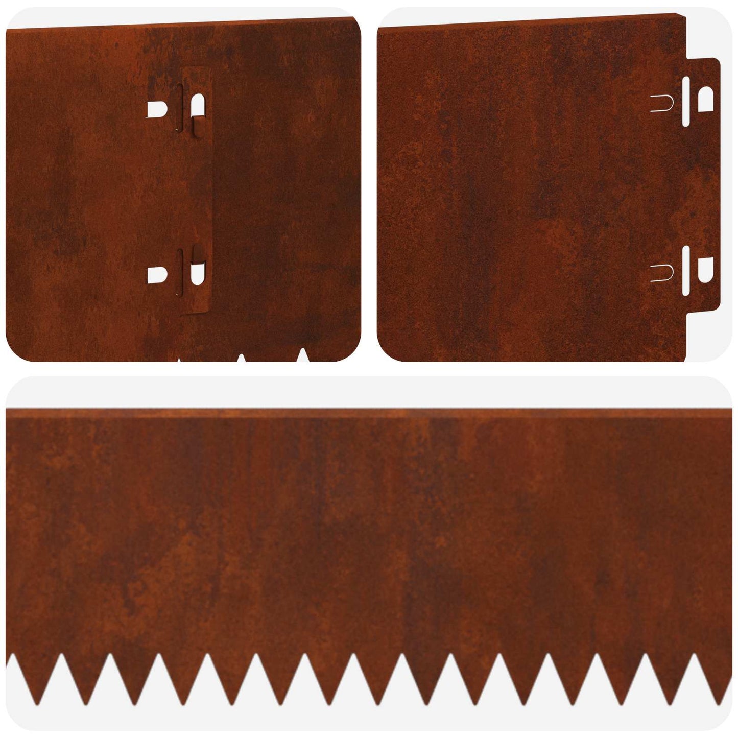 Plænekant 30 pcs 103 x 15 cm Stål Rusten