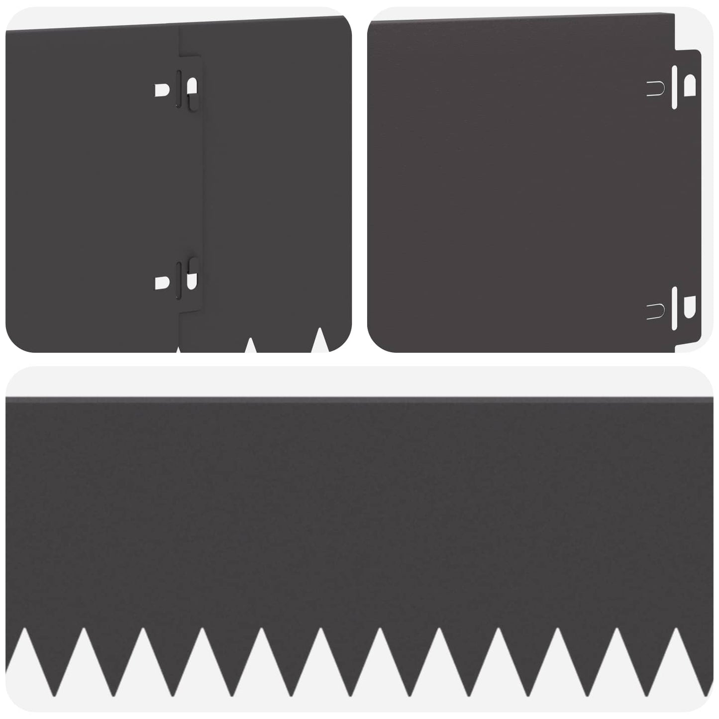 Plænekant 10 pcs 103 x 20 cm Stål Sort