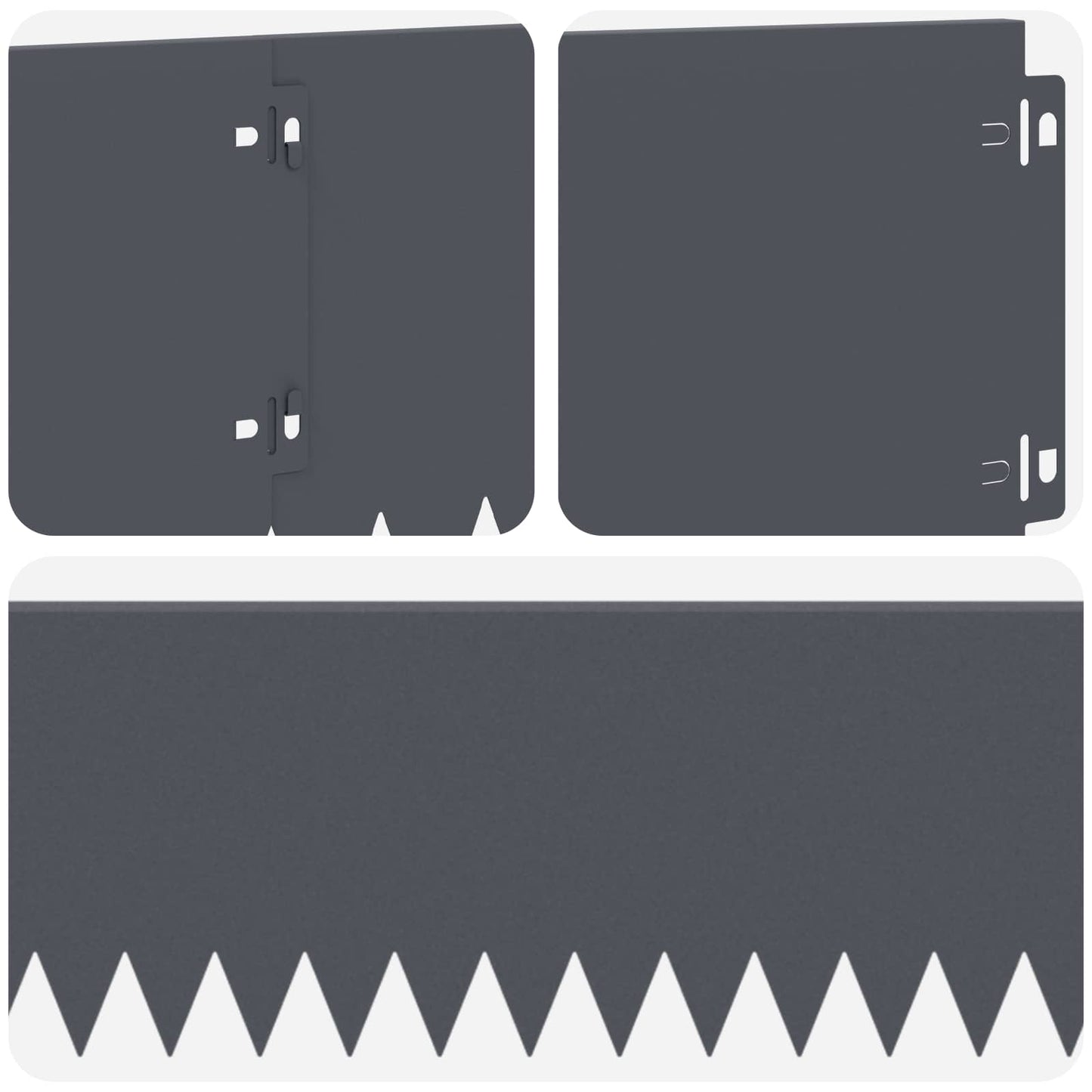 Plænekant 20 pcs 103 x 20 cm Stål Antracit