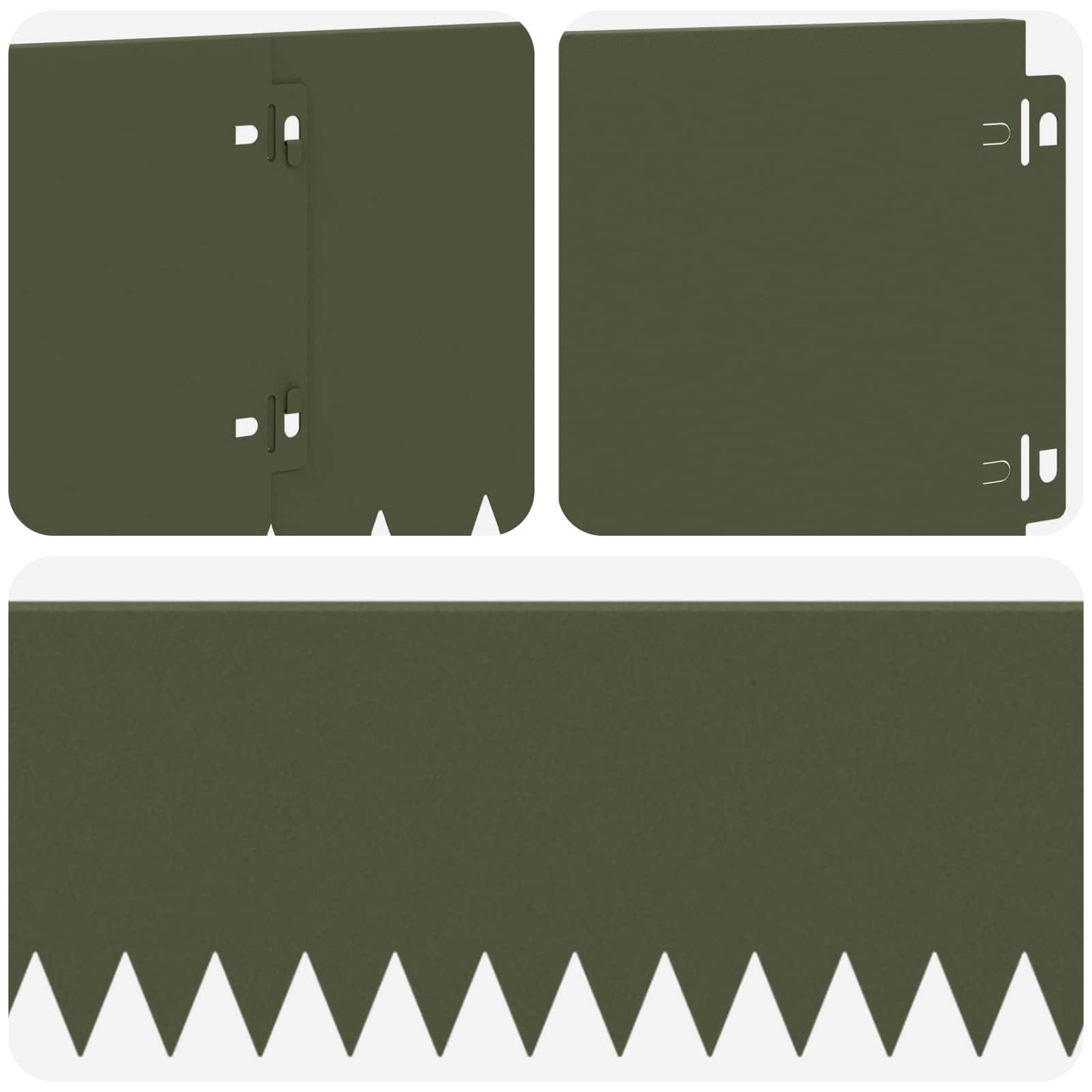 Plænekant 20 pcs 103 x 20 cm Stål Olivengrøn