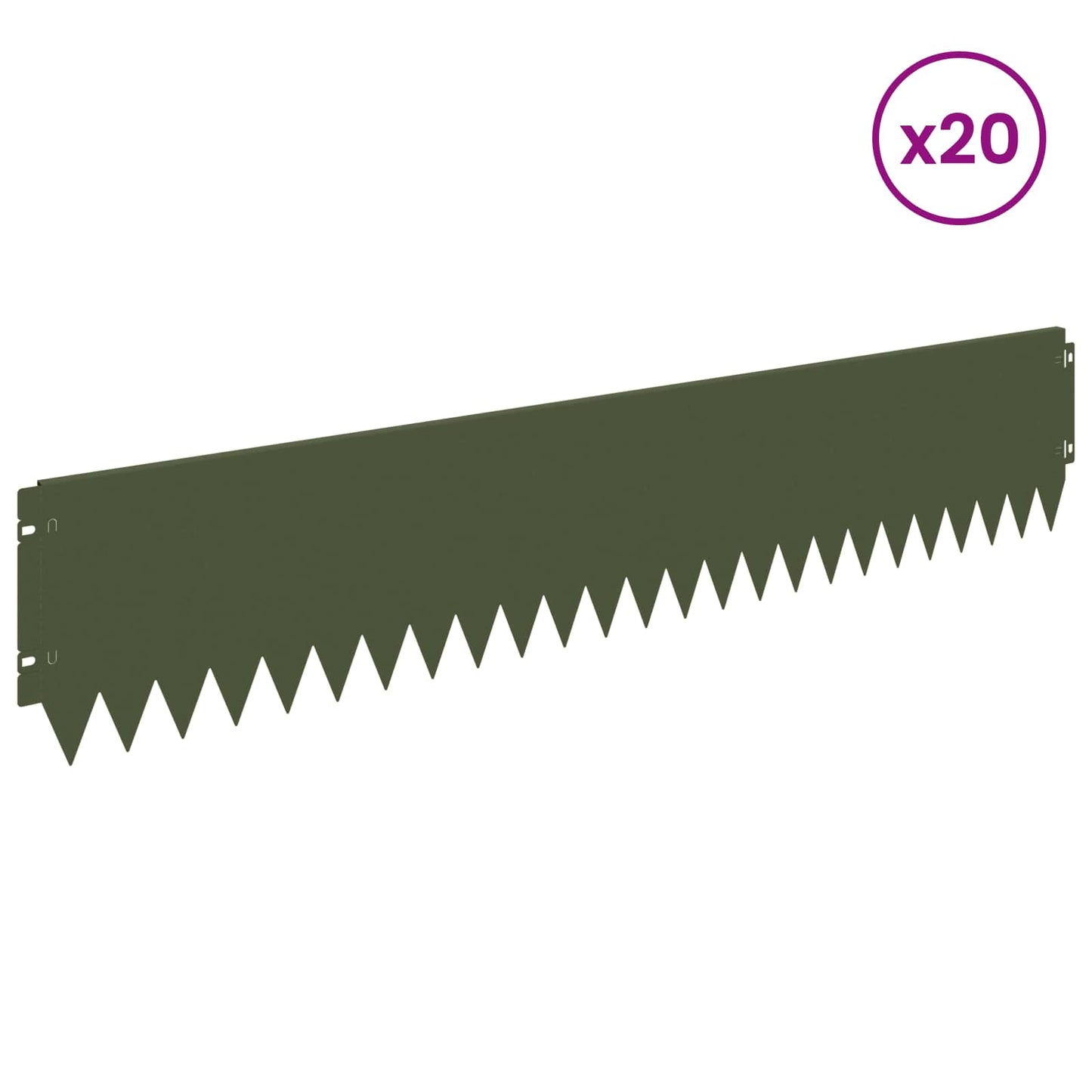 Plænekant 20 pcs 103 x 20 cm Stål Olivengrøn