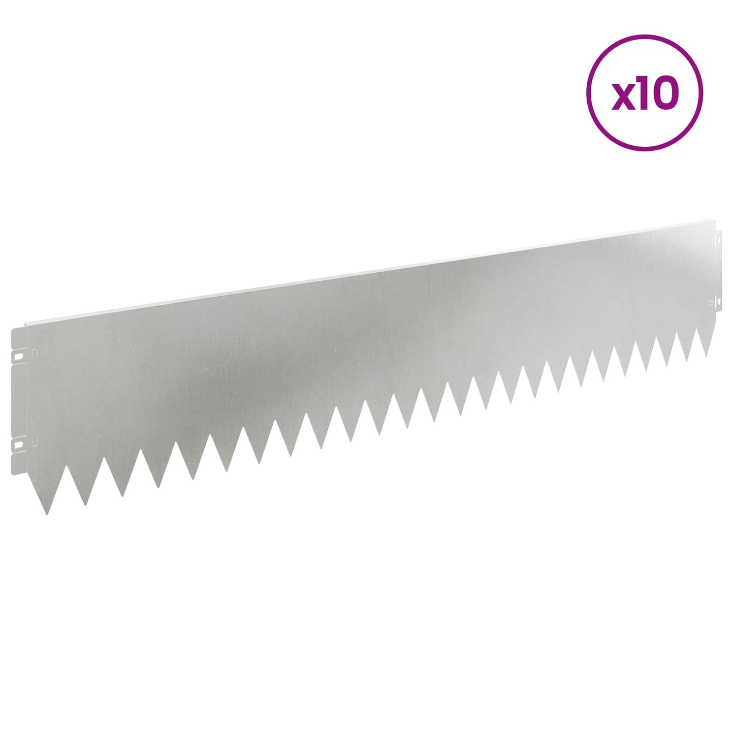 Plænekant 10 pcs 103 x 20 cm Stål Sølv