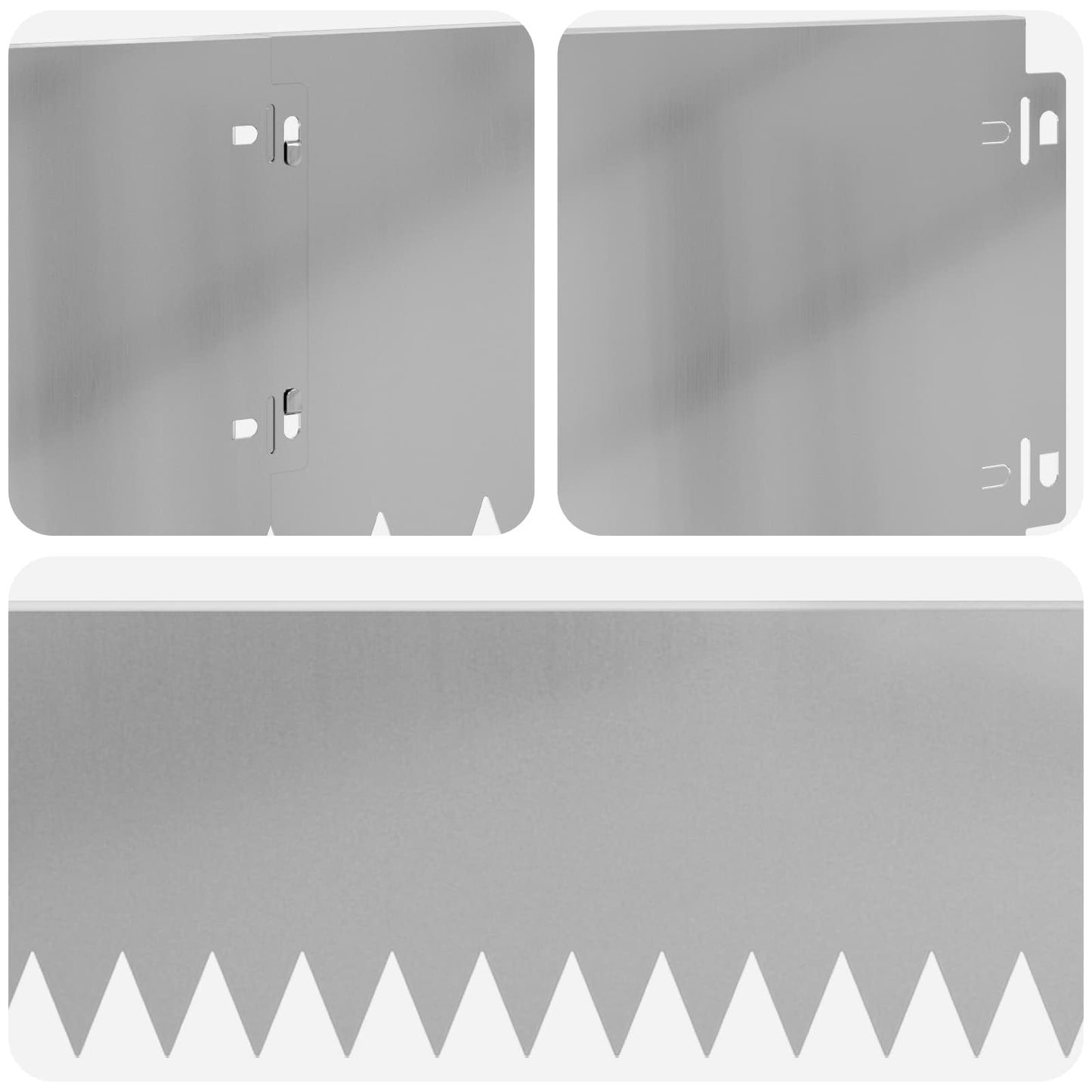 Plænekant 30 pcs 103 x 20 cm Stål Sølv