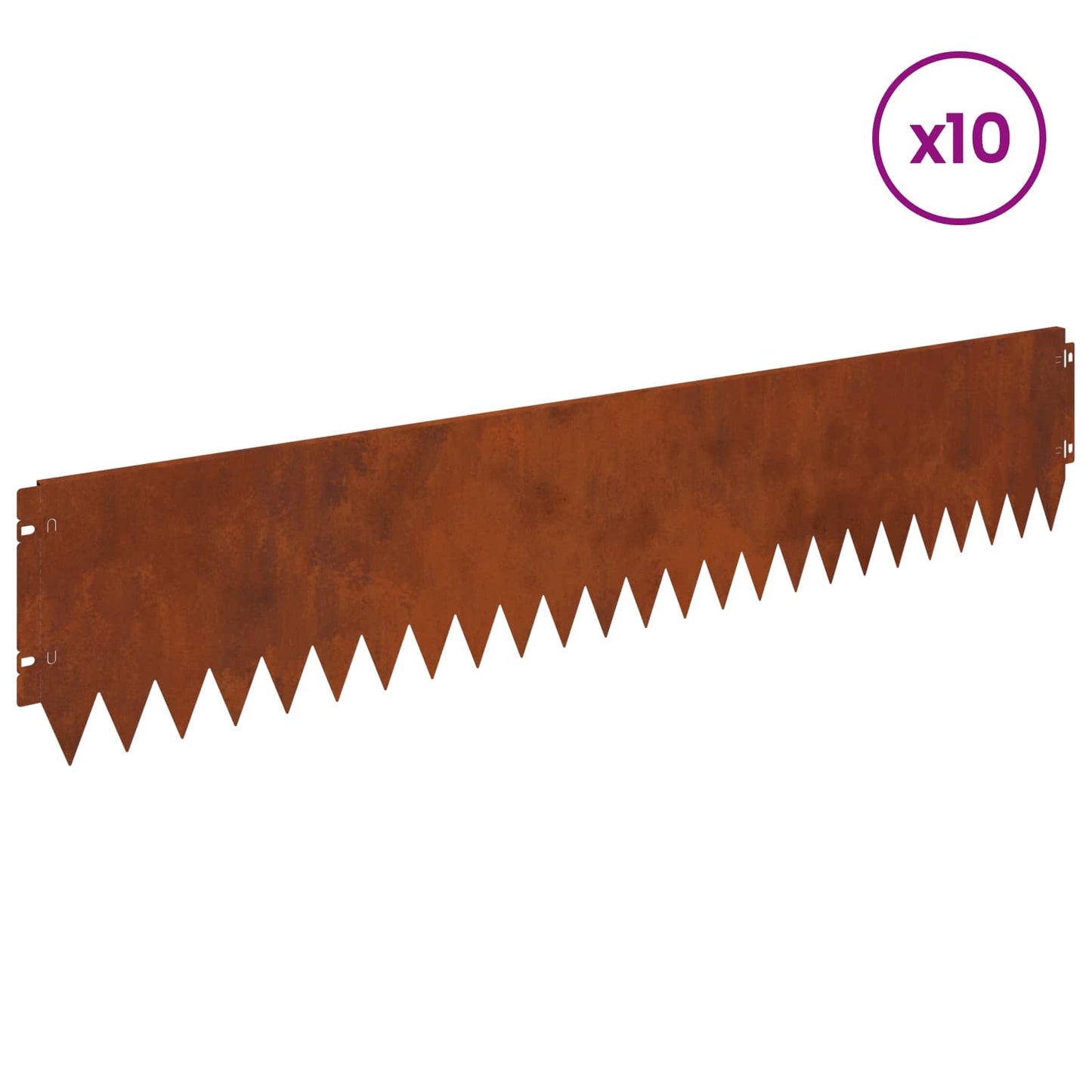 Plænekant 10 pcs 103 x 20 cm Stål Rusten