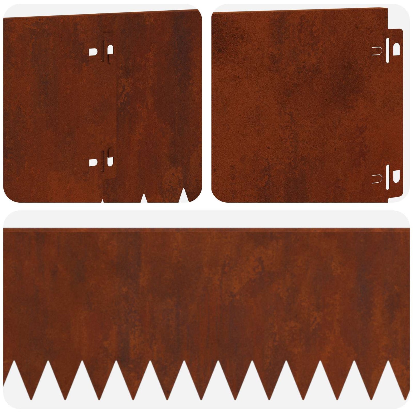 Plænekant 20 pcs 103 x 20 cm Stål Rusten