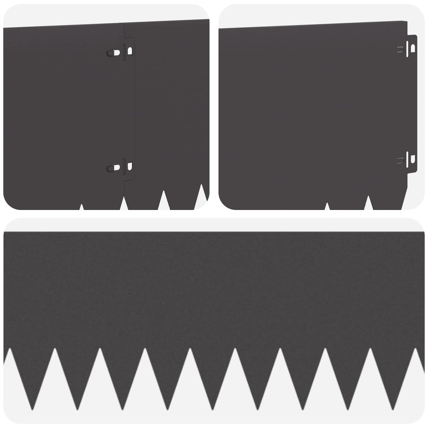 Plænekant 20 pcs 103 x 25 cm Stål Sort