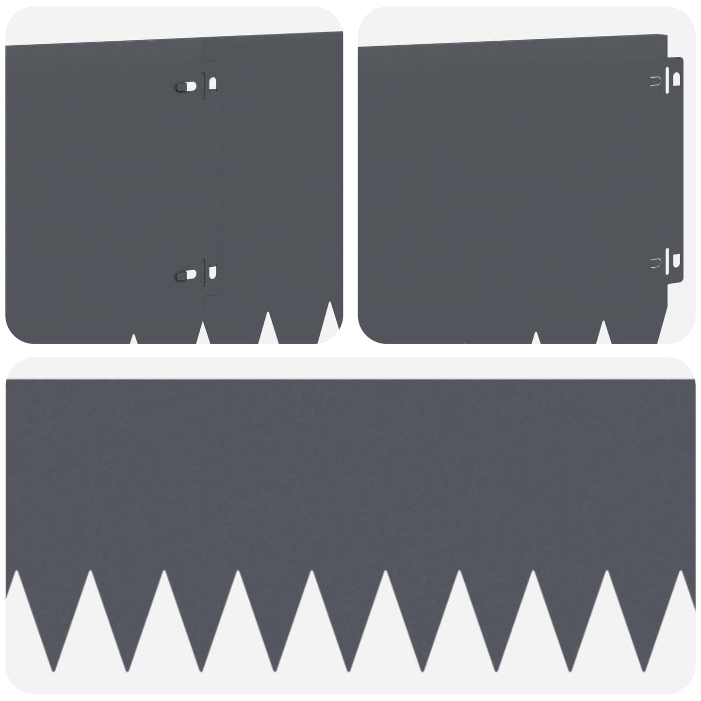 Plænekant 10 pcs 103 x 25 cm Stål Antracit