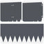 Plænekant 20 pcs 103 x 25 cm Stål Antracit
