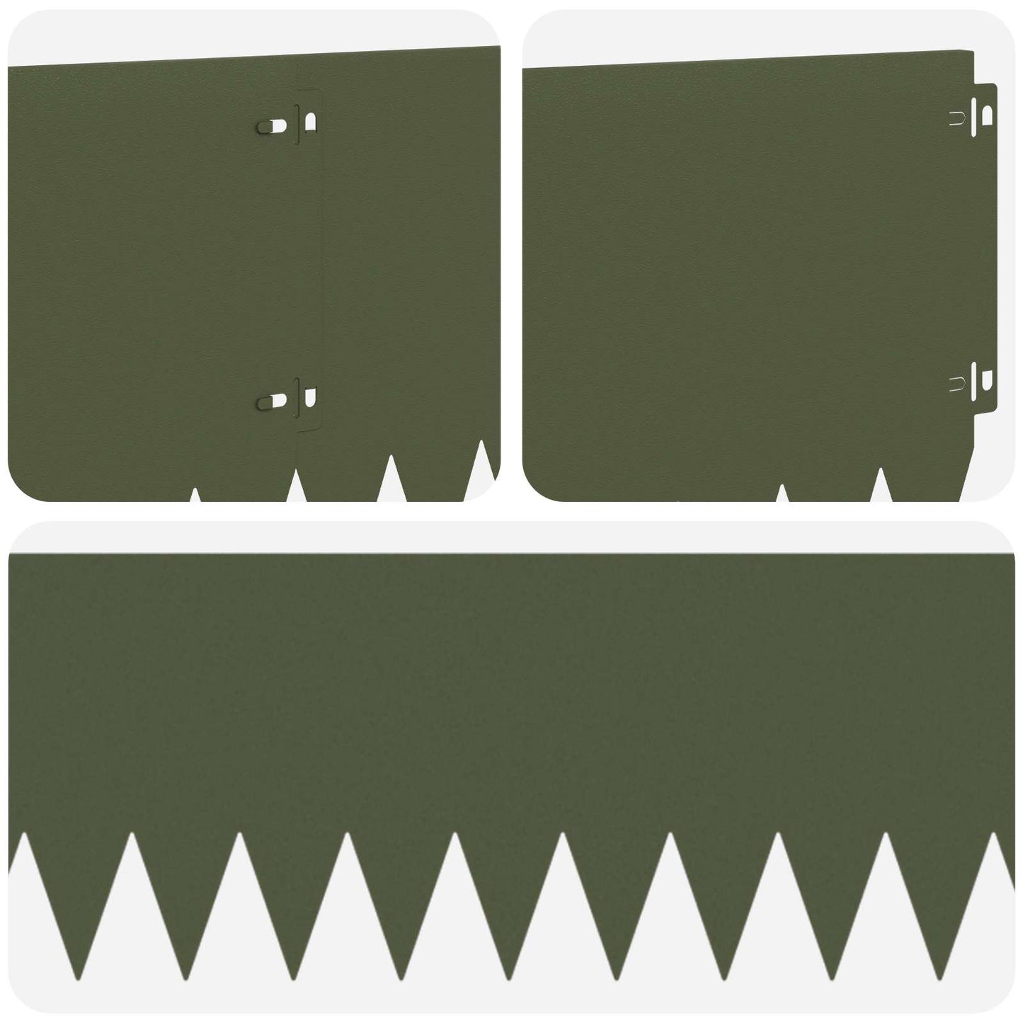 Plænekant 10 pcs 103 x 25 cm Stål Olivengrøn