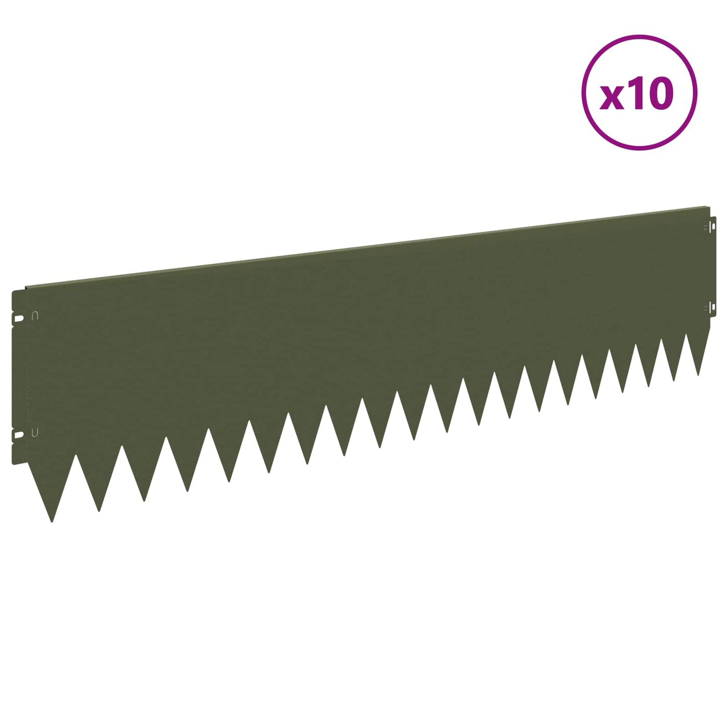 Plænekant 10 pcs 103 x 25 cm Stål Olivengrøn