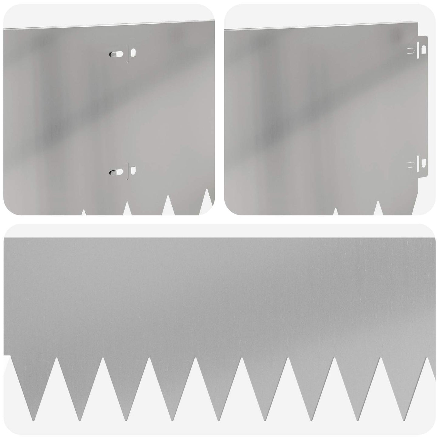 Plænekant 20 pcs 103 x 25 cm Stål Sølv