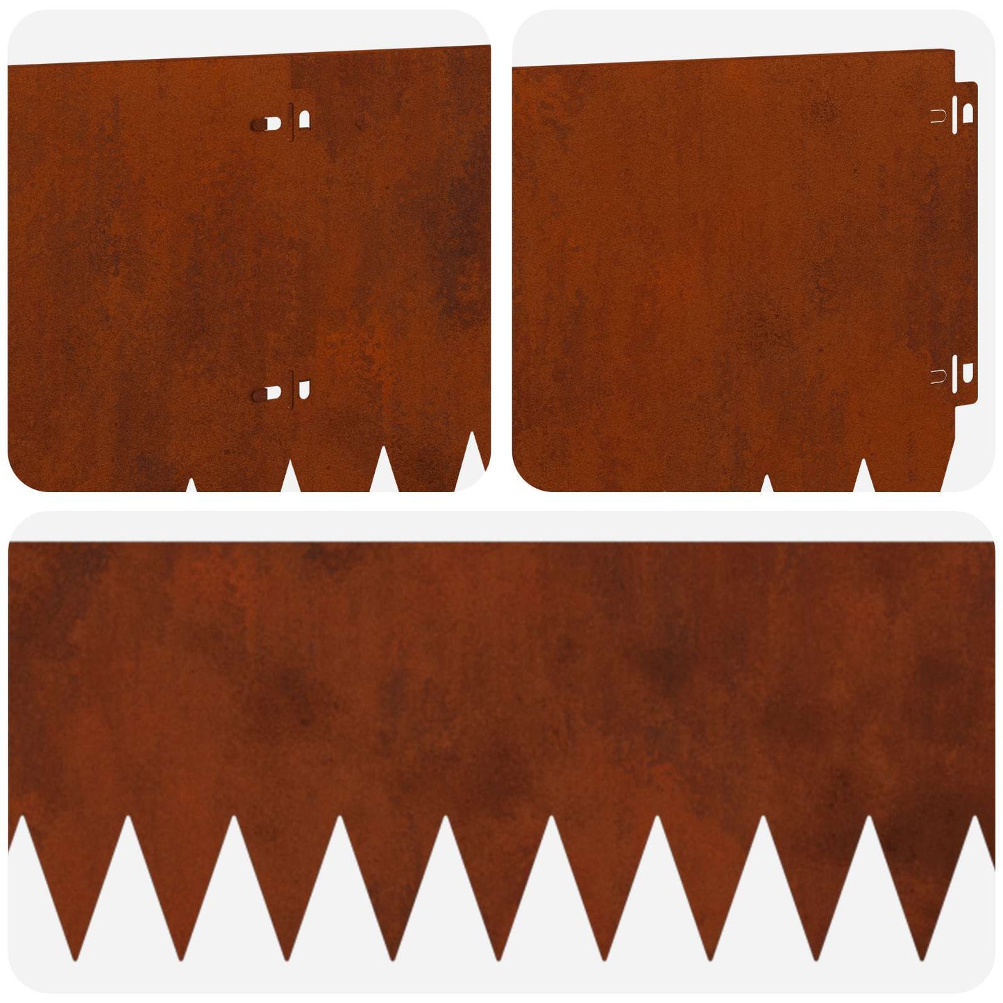 Plænekant 10 pcs 103 x 25 cm Stål Rusten