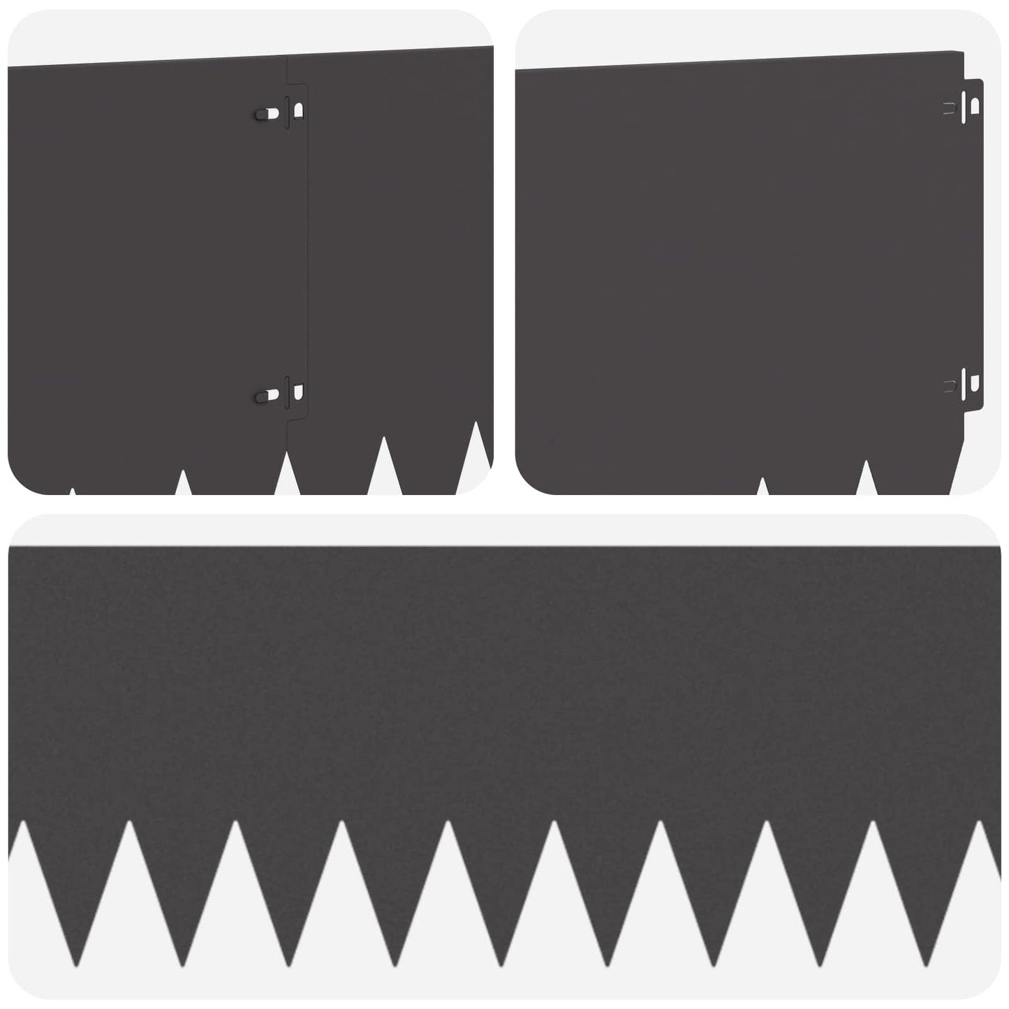 Plænekant 10 pcs 103 x 30 cm Stål Sort