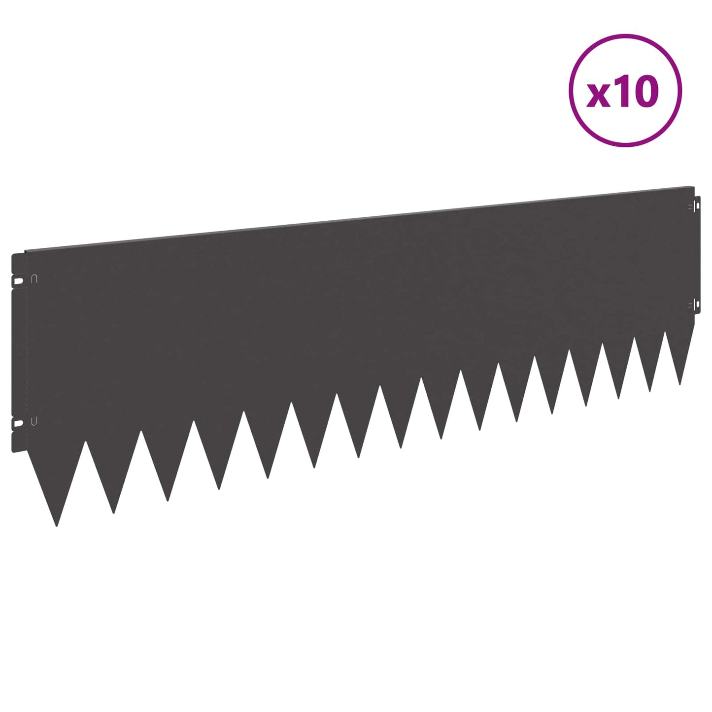 Plænekant 10 pcs 103 x 30 cm Stål Sort