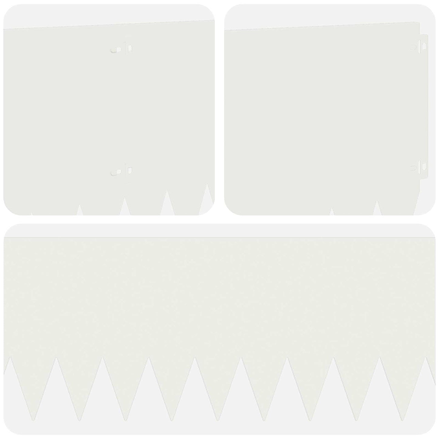 Plænekant 20 pcs 103 x 30 cm Stål Hvid