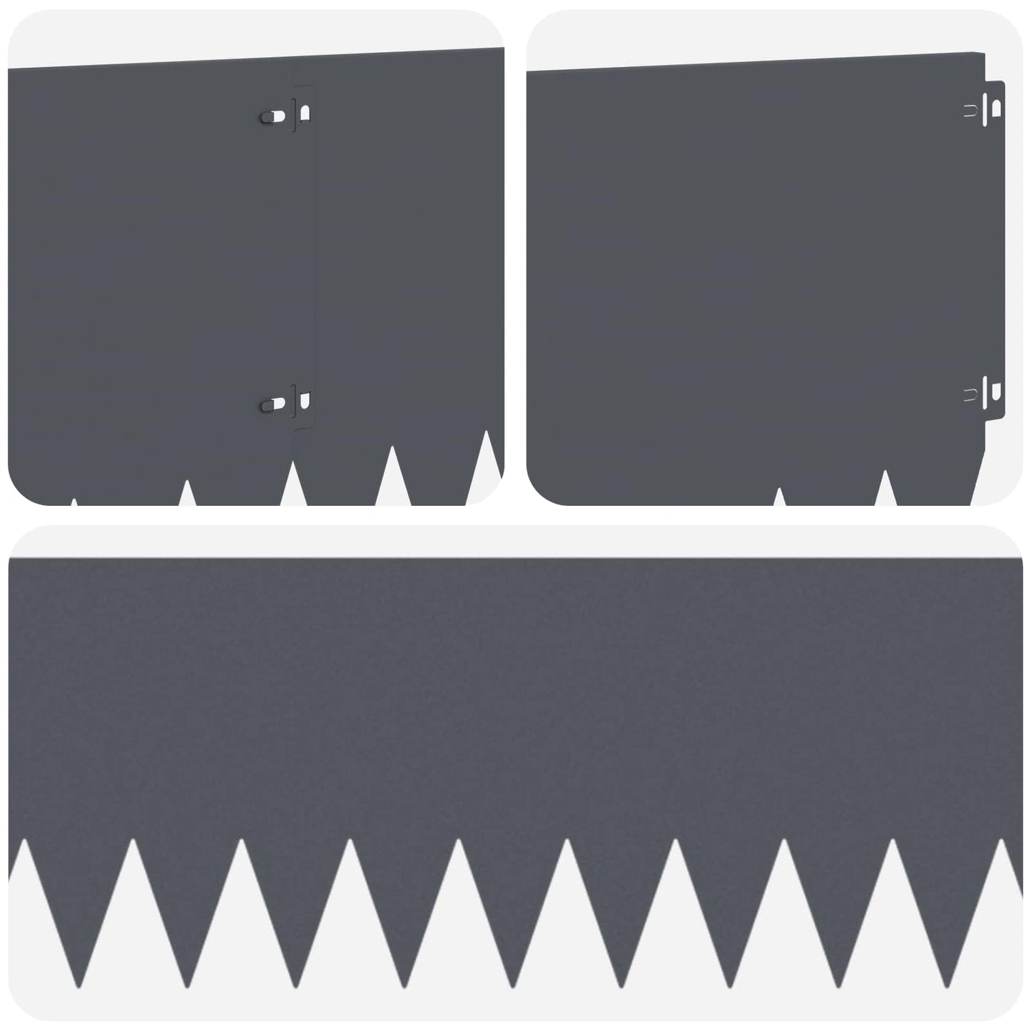 Plænekant 20 pcs 103 x 30 cm Stål Antracit