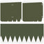 Plænekant 10 pcs 103 x 30 cm Stål Olivengrøn