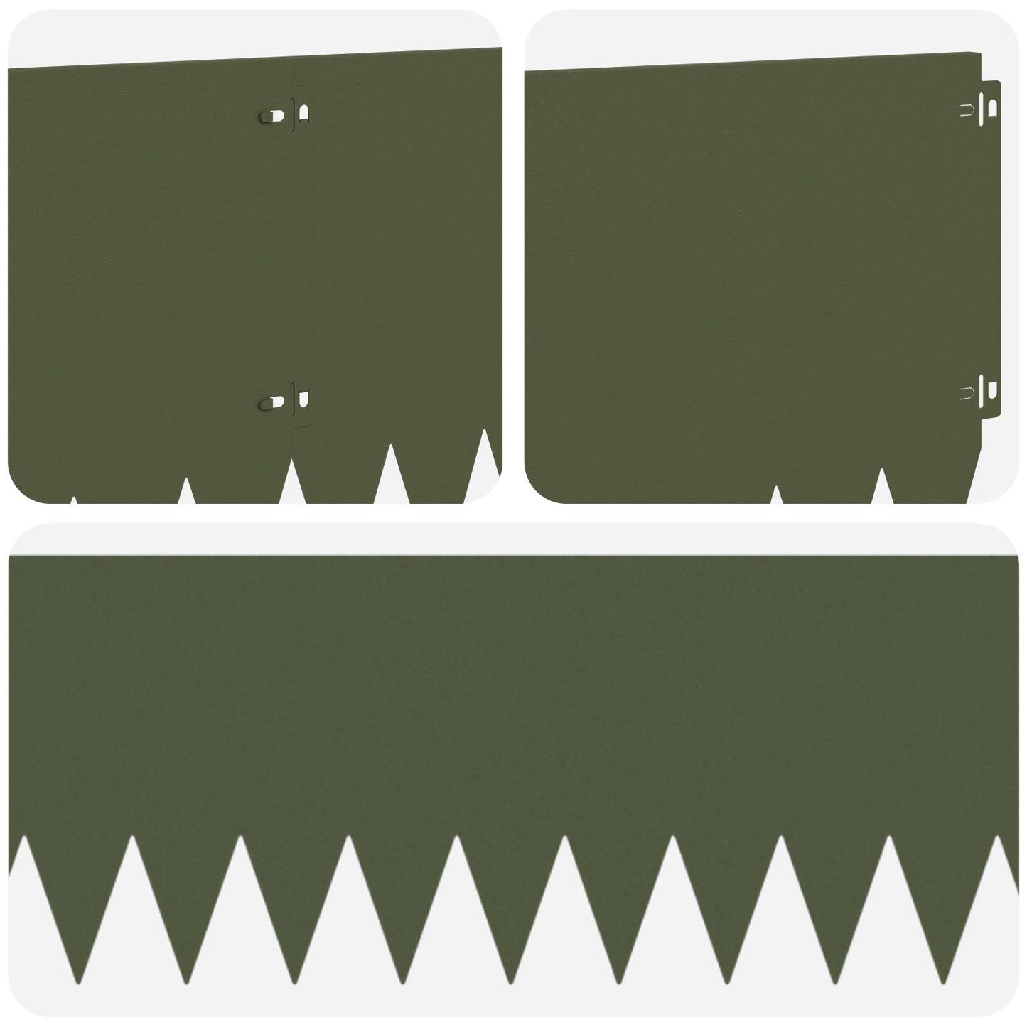 Plænekant 20 pcs 103 x 30 cm Stål Olivengrøn