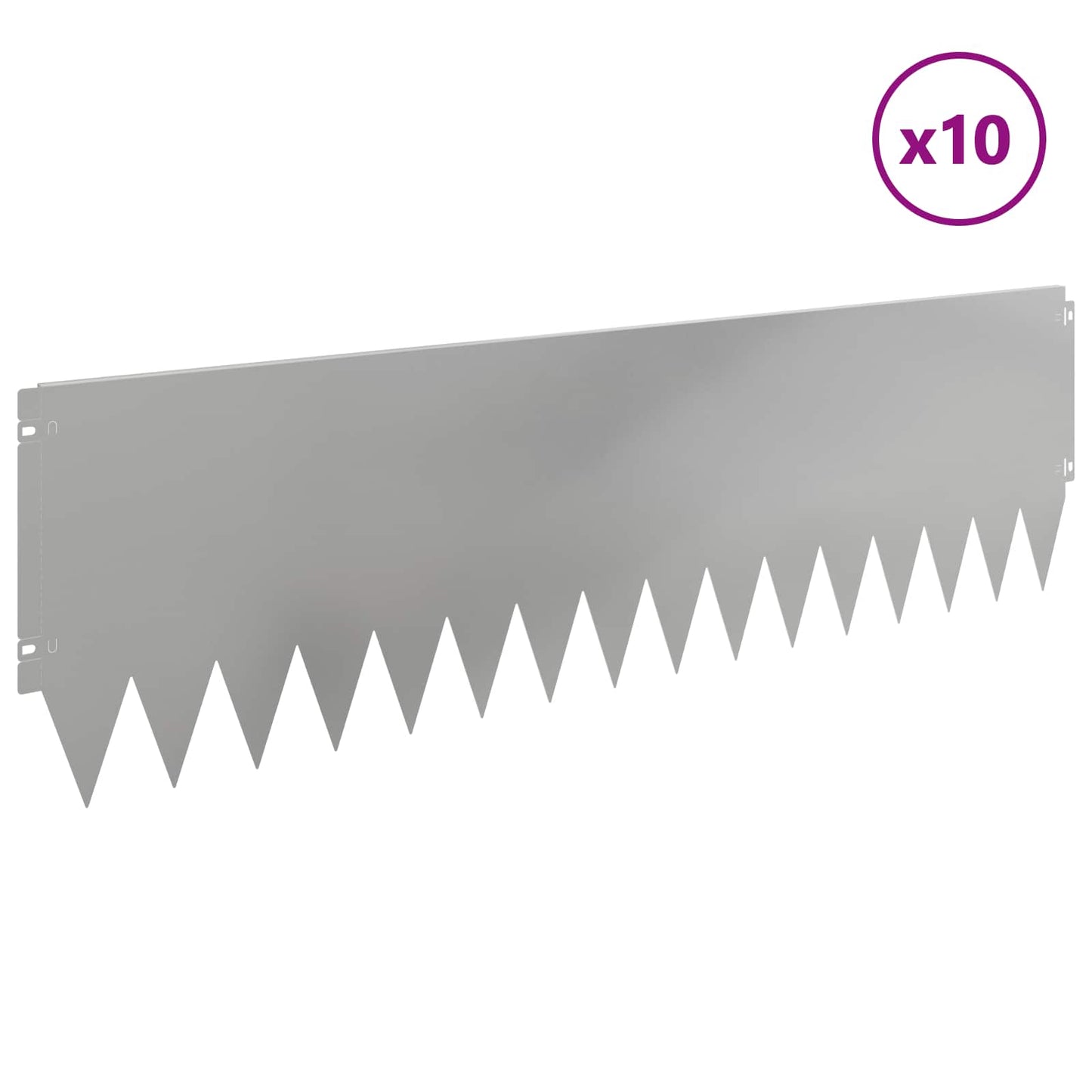 Plænekant 10 pcs 103 x 30 cm Stål Sølv
