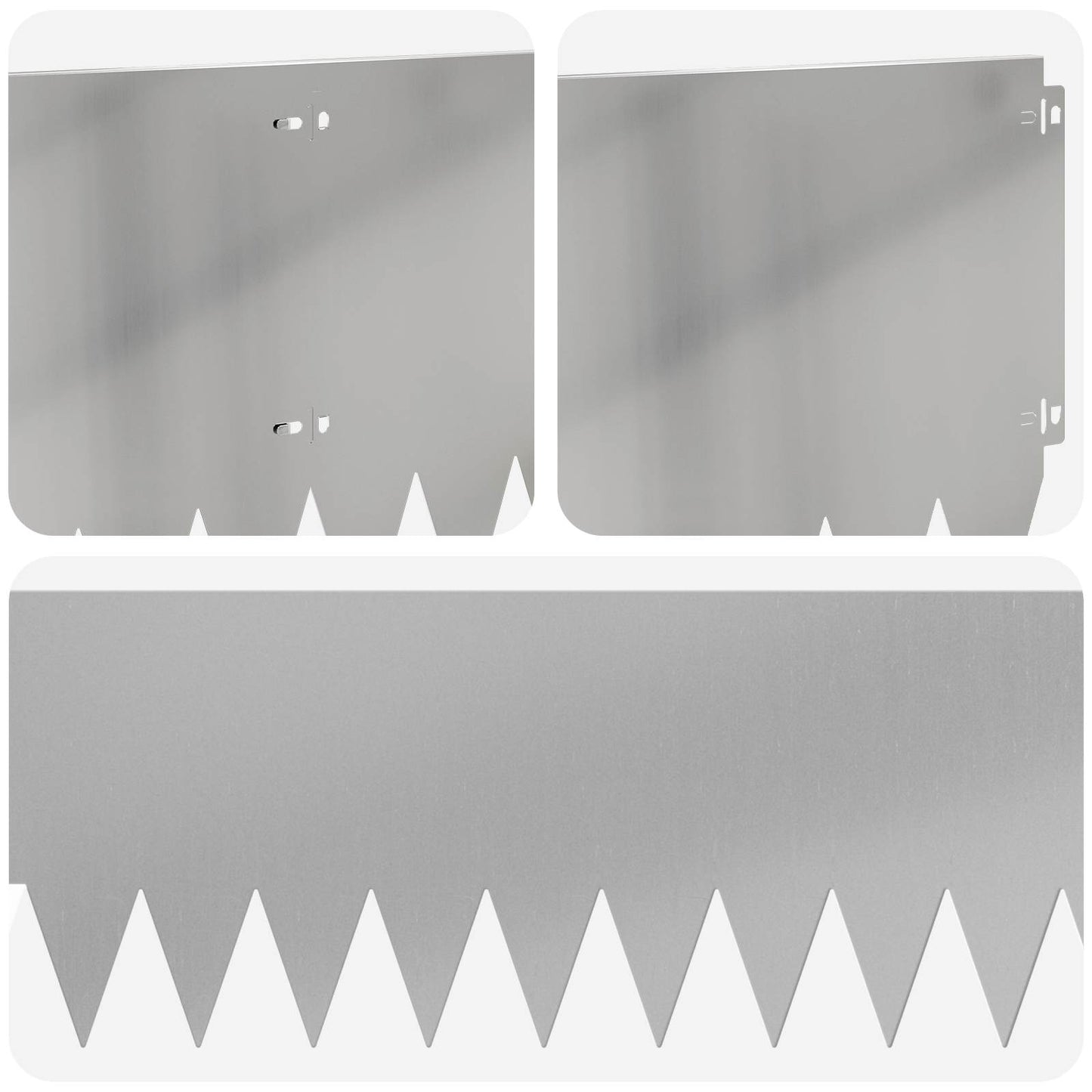 Plænekant 20 pcs 103 x 30 cm Stål Sølv
