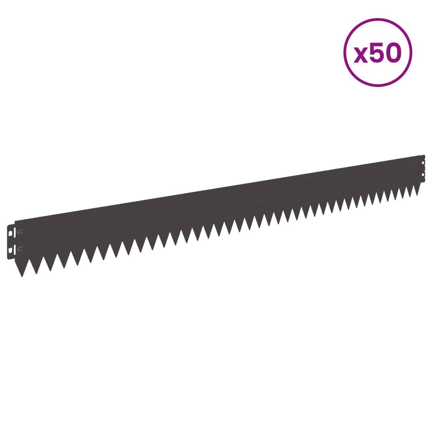Plænekant 50 pcs 103 x 10 cm Stål Sort