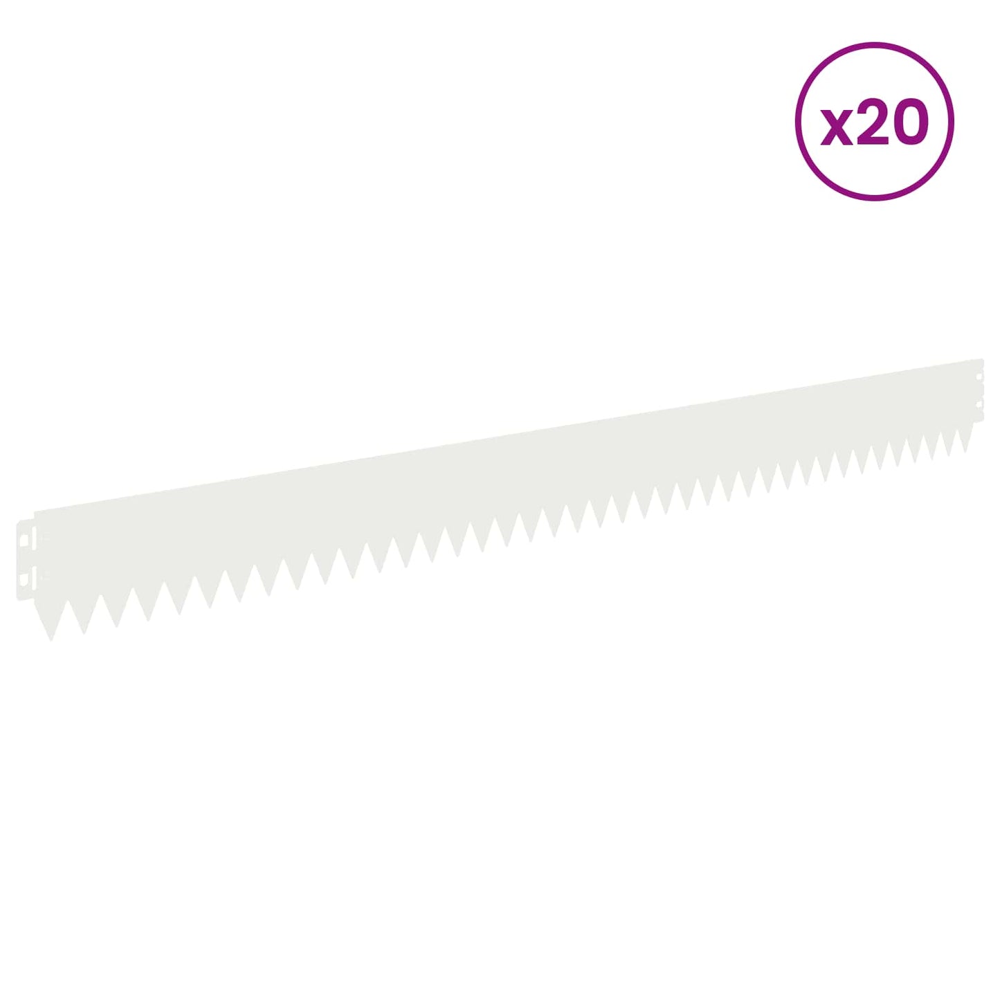 Plænekant 20 pcs 103 x 10 cm Stål Hvid