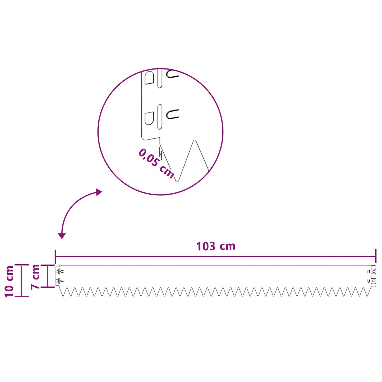 Plænekant 20 pcs 103 x 10 cm Stål Antracit