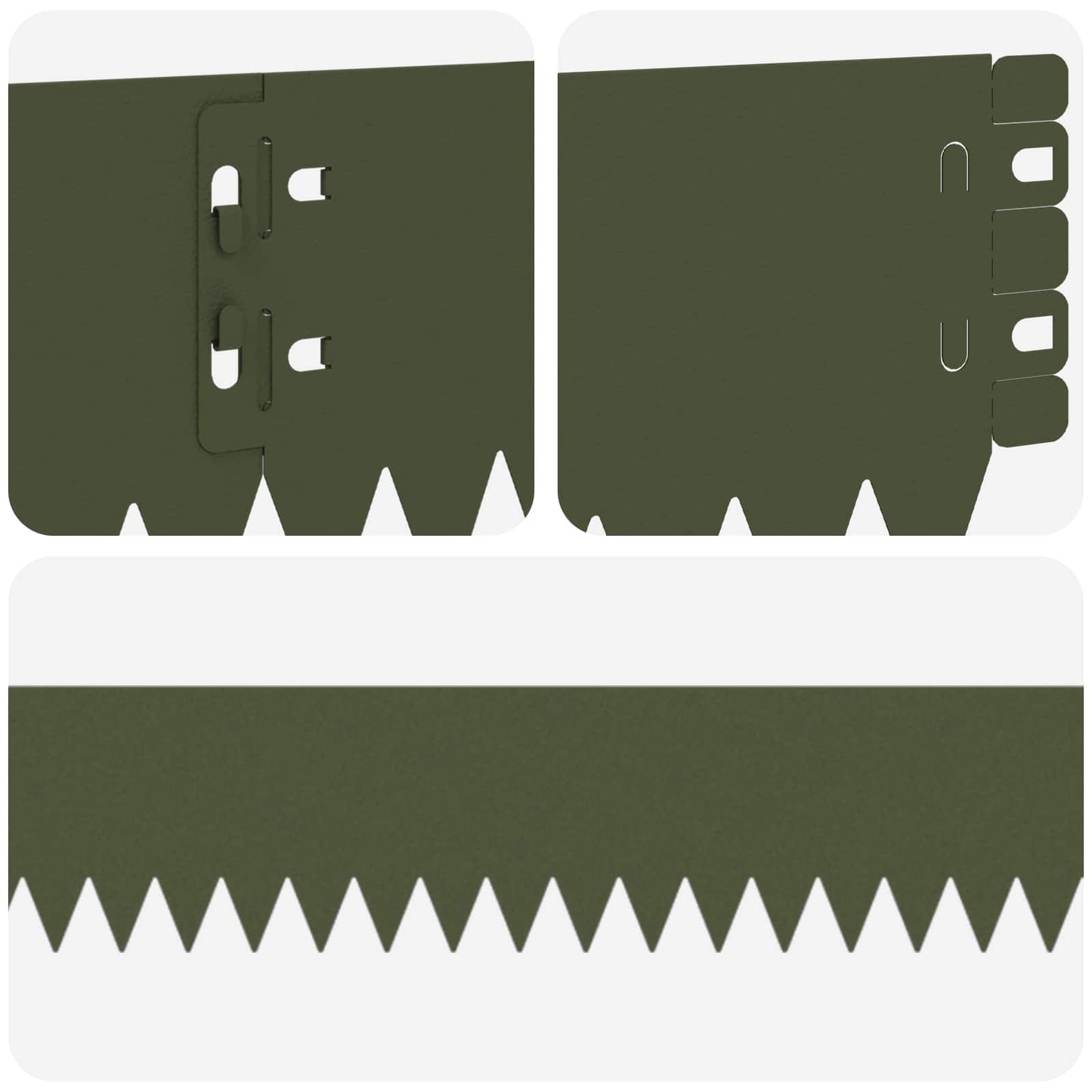 Plænekant 50 pcs 103 x 10 cm Stål Olivengrøn