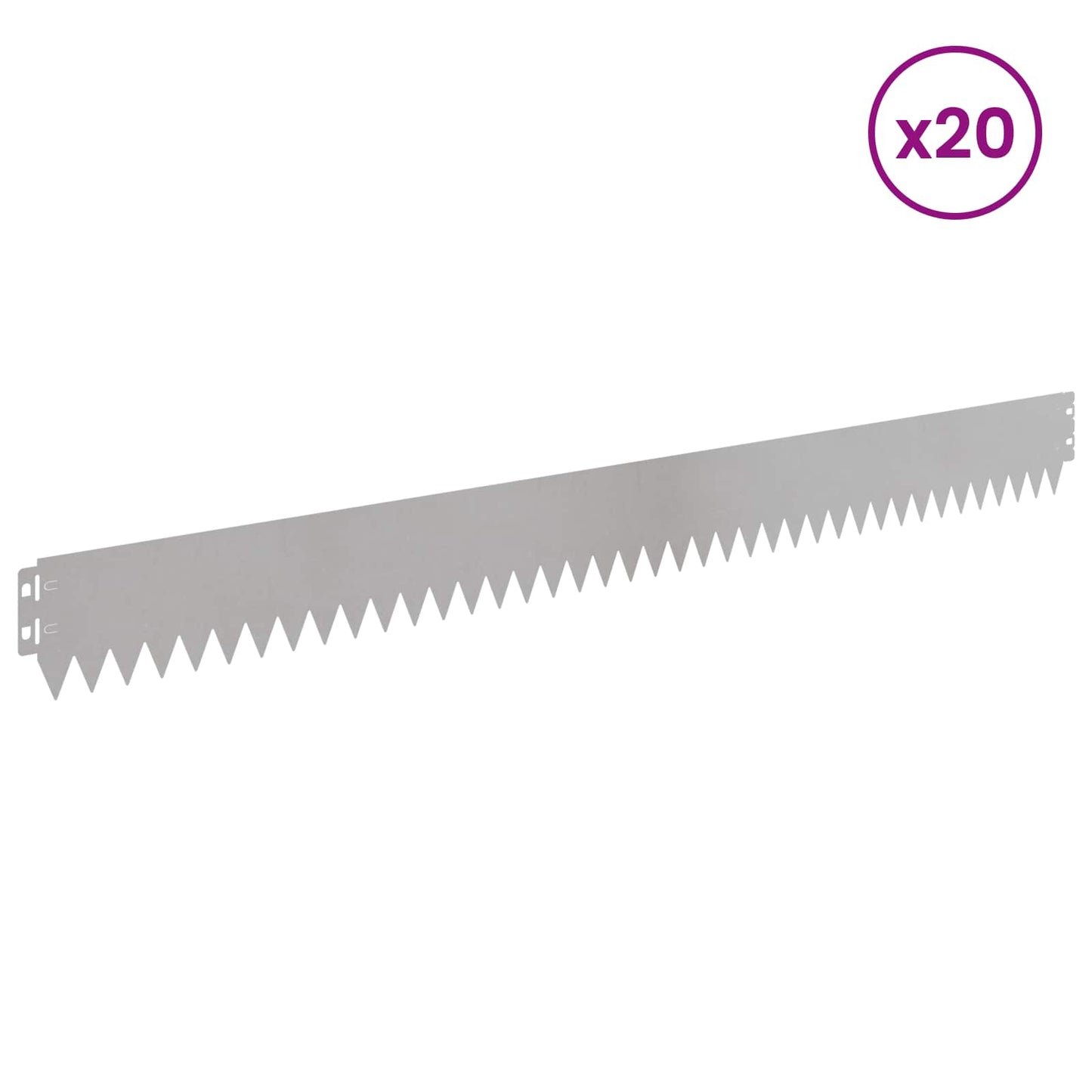 Plænekant 20 pcs 103 x 10 cm Stål Sølv
