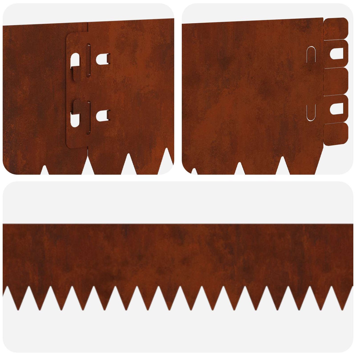 Plænekant 30 pcs 103 x 10 cm Stål Rusten
